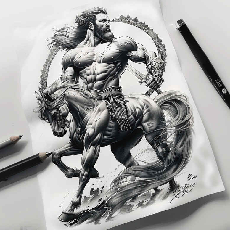 other-fantastic tattoo design ideas deep blacks detailed textures for lower thigh