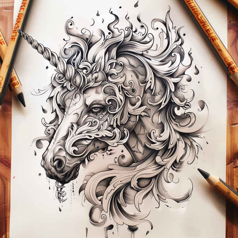 other-fantastic tattoo design ideas Surrealism disorienting enchanted courage and power