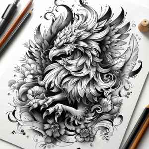 other-fantastic tattoo design ideas bold outline magical symbols for thigh