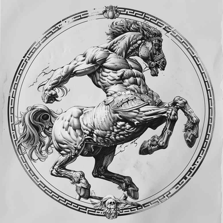 other-fantastic tattoo design ideas realistic movement mystical aura symbolising endurance