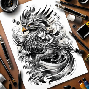 other-fantastic tattoo design ideas ornate mystical stands for courage