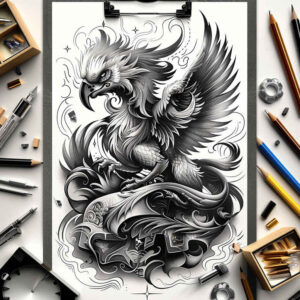 other-fantastic tattoo design ideas Surrealism unconscious imagery mythical for calf
