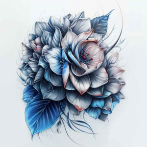 3d-flower-tattoo – tattoo design ideas free ai generated – neotraditional-vivid-detail – for-arm – Gallery: other-flowers-inkby-ai