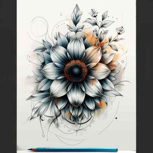 delicate-flower-tattoo – tattoo design ideas free ai generated – realism-smooth-gradients – for-stomach – Gallery: other-flowers-inkby-ai
