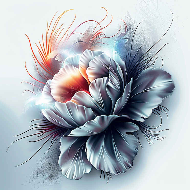 delicate-flower-tattoo – tattoo design ideas free ai generated – realism-tattoo-reflection – for-upper-back – Gallery: other-flowers-inkby-ai