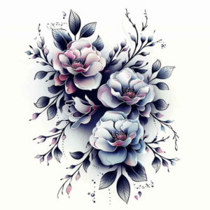 delicate-flowers – tattoo design ideas free ai generated – neotraditional-decorative-elements – for-wrist – Gallery: other-flowers-inkby-ai