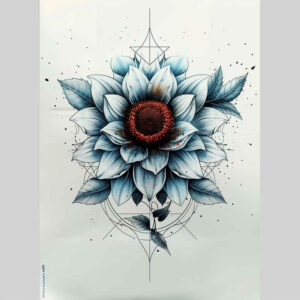 detailed-flower-tattoo – tattoo design ideas free ai generated – realism-blended-gradients – for-collarbone – Gallery: other-flowers-inkby-ai