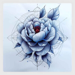 fine-line-flower-tattoo – tattoo design ideas free ai generated – neotraditional-clean-fill – for-triceps – Gallery: other-flowers-inkby-ai