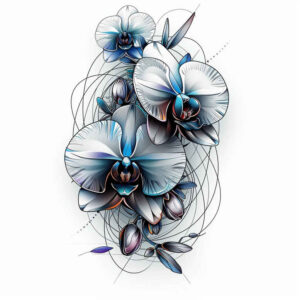 flower-artistic-tattoo – tattoo design ideas free ai generated – neotraditional-classic-composition – for-spine – Gallery: other-flowers-inkby-ai