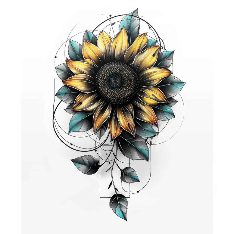 flower-artistic-tattoo – tattoo design ideas free ai generated – realism-optical-illusion – for-shin – Gallery: other-flowers-inkby-ai