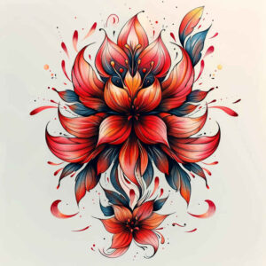 flower-artistic-tattoo – tattoo design ideas free ai generated – realism-photo-like-tattoo – for-side – Gallery: other-flowers-inkby-ai