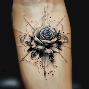 flower-decorative-tattoo – tattoo design ideas free ai generated – neotraditional-vintage-influence – for-nape – Gallery: other-flowers-inkby-ai