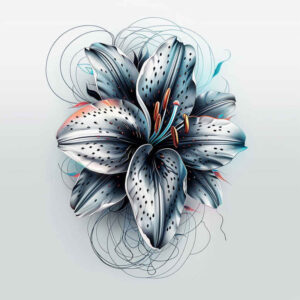 flower-detail-tattoo – tattoo design ideas free ai generated – realism-visual-accuracy – for-back-of-neck – Gallery: other-flowers-inkby-ai