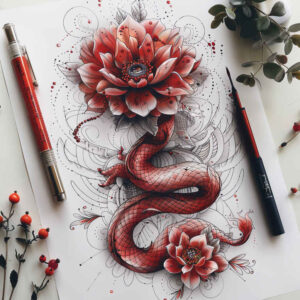 flower-harmony-symbol – tattoo design ideas free ai generated – realism-cgi-realism – for-fingers – Gallery: other-flowers-inkby-ai