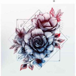 flower-harmony-tattoo – tattoo design ideas free ai generated – realism-smooth-complexion – for-palm – Gallery: other-flowers-inkby-ai