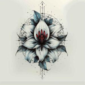 flower-harmony-tattoo – tattoo design ideas free ai generated – surrealism-hallucinatory – for-nape – Gallery: other-flowers-inkby-ai