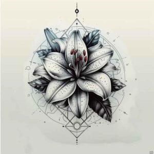flower-leaf-tattoo – tattoo design ideas free ai generated – neotraditional-bold-texture – for-wrist – Gallery: other-flowers-inkby-ai