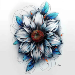 flower-life-symbol – tattoo design ideas free ai generated – realism-soft-highlights – for-biceps – Gallery: other-flowers-inkby-ai