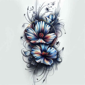 flower-life-symbol – tattoo design ideas free ai generated – surrealism-blurred-edges – for-upper-shoulder – Gallery: other-flowers-inkby-ai