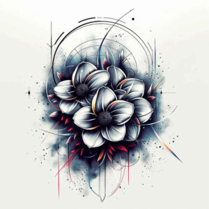 flower-love-symbol – tattoo design ideas free ai generated – realism-illusion-of-depth – for-biceps – Gallery: other-flowers-inkby-ai