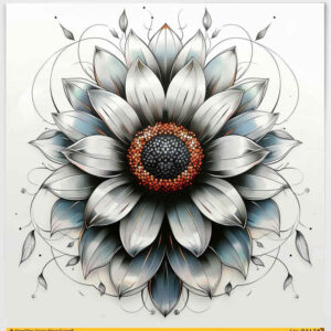 flower-motif-tattoo – tattoo design ideas free ai generated – neotraditional-dynamic-color – for-spine – Gallery: other-flowers-inkby-ai