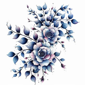 flower-motif-tattoo – tattoo design ideas free ai generated – surrealism-enigmatic-light – for-spine – Gallery: other-flowers-inkby-ai