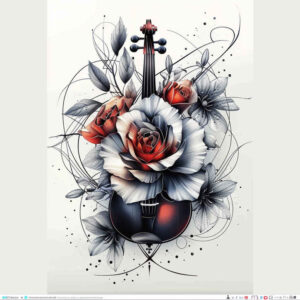 flower-pattern-tattoo – tattoo design ideas free ai generated – realism-focal-blur – for-shoulder – Gallery: other-flowers-inkby-ai