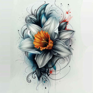 flower-patterns – tattoo design ideas free ai generated – realism-inner-glow – for-side-torso – Gallery: other-flowers-inkby-ai