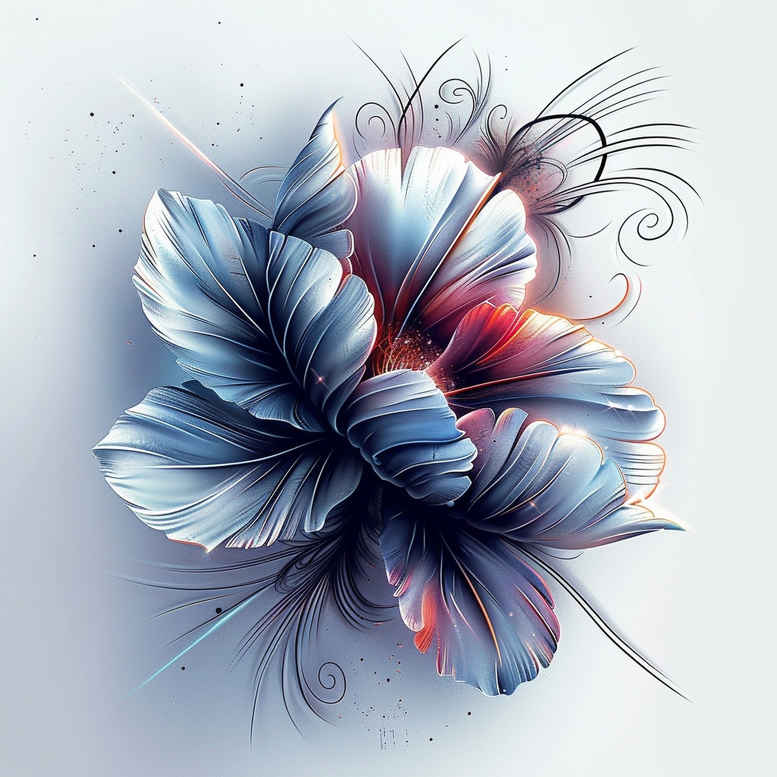 flower-shadow-tattoo – tattoo design ideas free ai generated – neotraditional-classic-motifs – for-back-shoulder – Gallery: other-flowers-inkby-ai