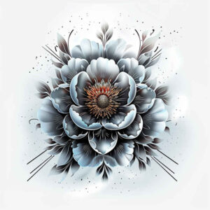 flower-silhouette-tattoo – tattoo design ideas free ai generated – neotraditional-clean-fill – for-arm – Gallery: other-flowers-inkby-ai