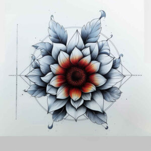 flower-tattoo – tattoo design ideas free ai generated – neotraditional-gradient-fills – for-wrist-side – Gallery: other-flowers-inkby-ai