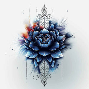 flowers-and-life – tattoo design ideas free ai generated – neotraditional-enhanced-shading – for-side-torso – Gallery: other-flowers-inkby-ai
