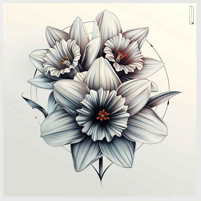 flowers-and-life – tattoo design ideas free ai generated – neotraditional-smooth-gradients – for-scapula – Gallery: other-flowers-inkby-ai