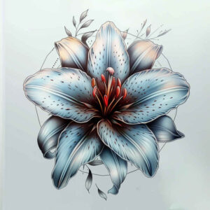 flowers-and-light – tattoo design ideas free ai generated – realism-realistic-movement – for-neck – Gallery: other-flowers-inkby-ai