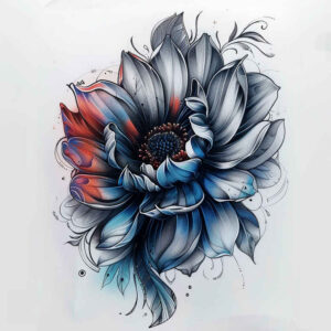 flowers-and-mysticism – tattoo design ideas free ai generated – neotraditional-soft-blending – for-wrist-side – Gallery: other-flowers-inkby-ai