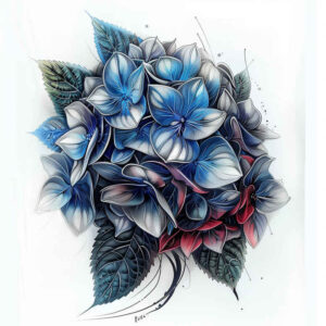 flowers-and-mysticism – tattoo design ideas free ai generated – realism-inner-glow – for-calf – Gallery: other-flowers-inkby-ai
