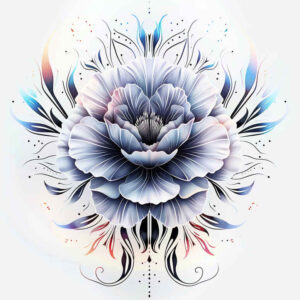 flowers-and-mysticism – tattoo design ideas free ai generated – realism-skin-texture – for-scapula – Gallery: other-flowers-inkby-ai
