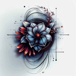 flowers-and-mysticism – tattoo design ideas free ai generated – realism-textured-skin – for-biceps – Gallery: other-flowers-inkby-ai