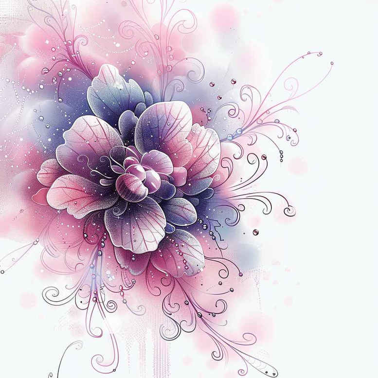 flowers-and-mysticism – tattoo design ideas free ai generated – realism-transparent-layer – for-stomach – Gallery: other-flowers-inkby-ai