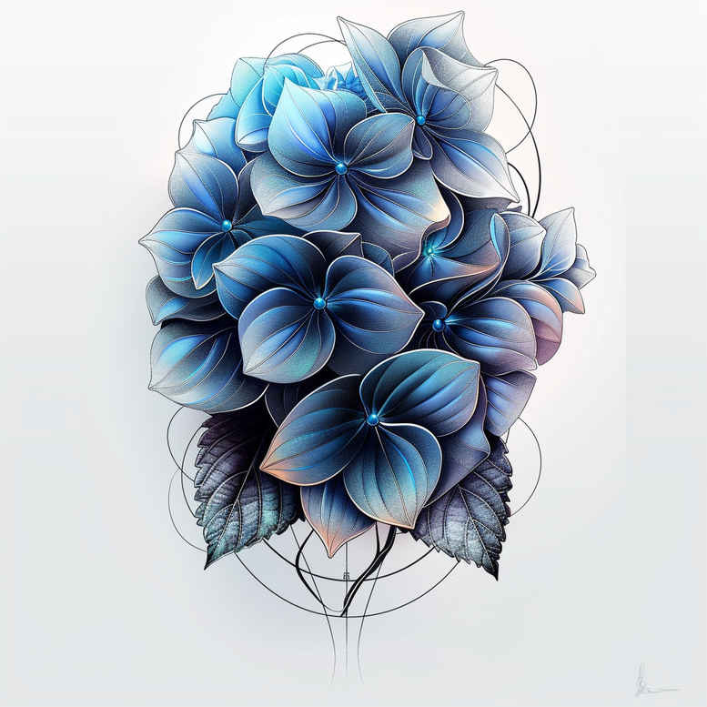 flowers-and-symbolism – tattoo design ideas free ai generated – neotraditional-modern-classic – for-knee – Gallery: other-flowers-inkby-ai