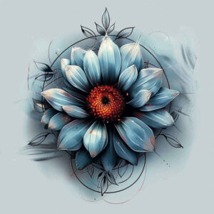 flowers-as-inspiration-for-men – tattoo design ideas free ai generated – neotraditional-expressive-color – for-neck – Gallery: other-flowers-inkby-ai