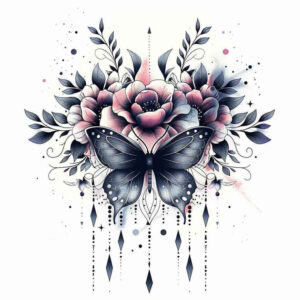 flowers-as-talisman – tattoo design ideas free ai generated – surrealism-subconscious-themes – for-shoulder – Gallery: other-flowers-inkby-ai