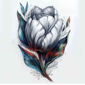 flowers-in-art – tattoo design ideas free ai generated – neotraditional-strong-outlines – for-hand – Gallery: other-flowers-inkby-ai