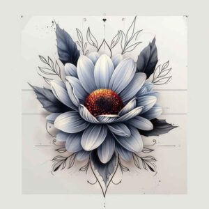 flowers-in-art – tattoo design ideas free ai generated – surrealism-fluid-motion – for-neck – Gallery: other-flowers-inkby-ai