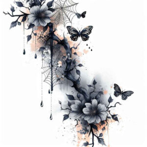 flowers-in-art – tattoo design ideas free ai generated – surrealism-transcendent – for-biceps – Gallery: other-flowers-inkby-ai