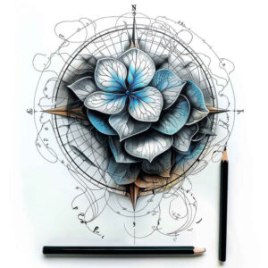 flowers-in-motion – tattoo design ideas free ai generated – surrealism-enigmatic-light – for-inner-arm – Gallery: other-flowers-inkby-ai