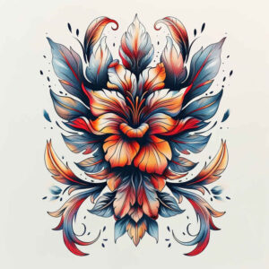 flowers-in-neotraditional-style – tattoo design ideas free ai generated – realism-light-play – for-toe – Gallery: other-flowers-inkby-ai