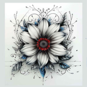 flowers-tattoo – tattoo design ideas free ai generated – neotraditional-dynamic-color – for-ankle – Gallery: other-flowers-inkby-ai
