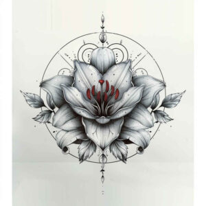 flowers-tattoo – tattoo design ideas free ai generated – realism-lifelike-eyes – for-neck – Gallery: other-flowers-inkby-ai