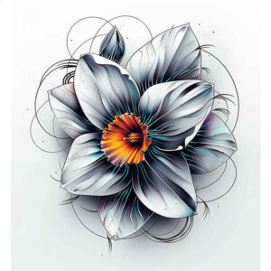 flowers-with-3d-effect – tattoo design ideas free ai generated – neotraditional-contoured-forms – for-neck – Gallery: other-flowers-inkby-ai